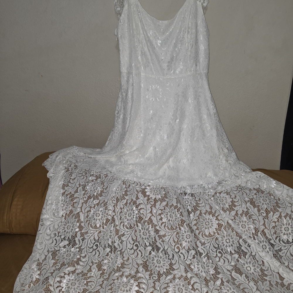 White Lace Bridal Slip Dress